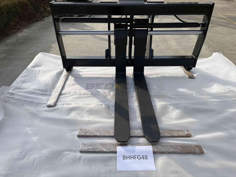 Forks, Backhoe Hydraulic Fork Carriage with 48in Forks