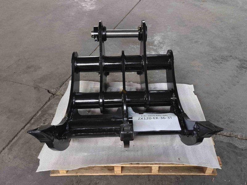 Rake, Excavator Rake for JD 120 36in, 2 x 65mm Pins