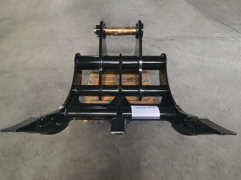 Rake, Excavator Rake for JD 330 48in, 2 x 100mm Pins